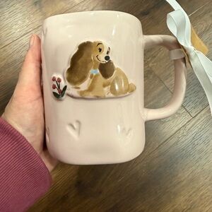 Disneys Lady and the Tramp Pink - Ceramic Mug Rae Dunn